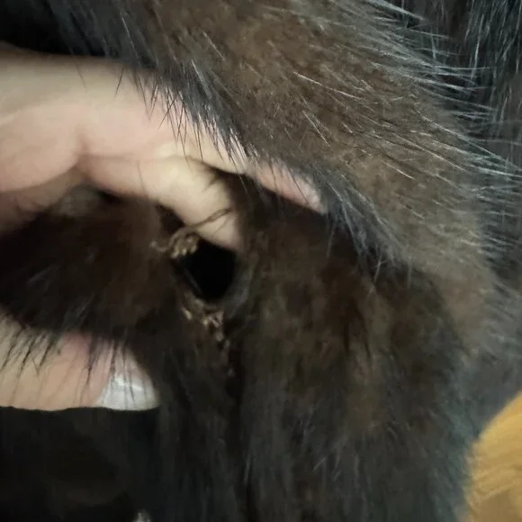 Vintage Mink Fur Wrap / Scarf w/ Fringe & Pockets. Classic Old Hollywood Style - Picture 7 of 7